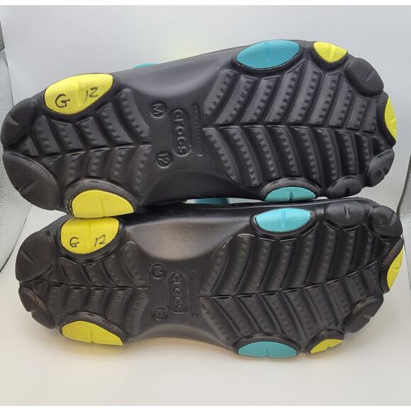 Classic Crocs All Terrain Clogs Black Blue Unisex Size M12 NEW 206340-0C4 - Picture 14 of 16